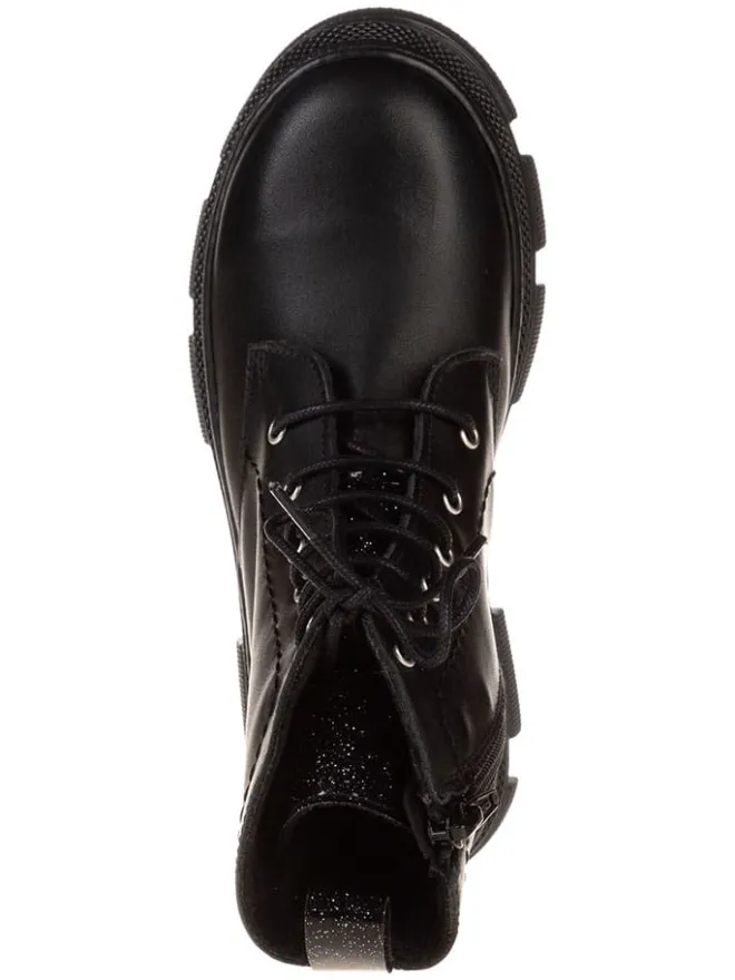 Leder-Boots in Schwarz>lamino Clearance