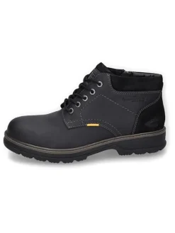 Leder-Boots in Schwarz><noscript><img width=