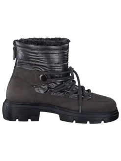 Leder-Boots in Schwarz/ Anthrazit><noscript><img width=