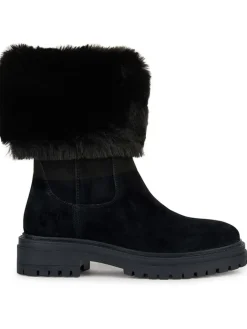 Geox Stiefel & Boots^Leder-Boots "Iridea" in Schwarz