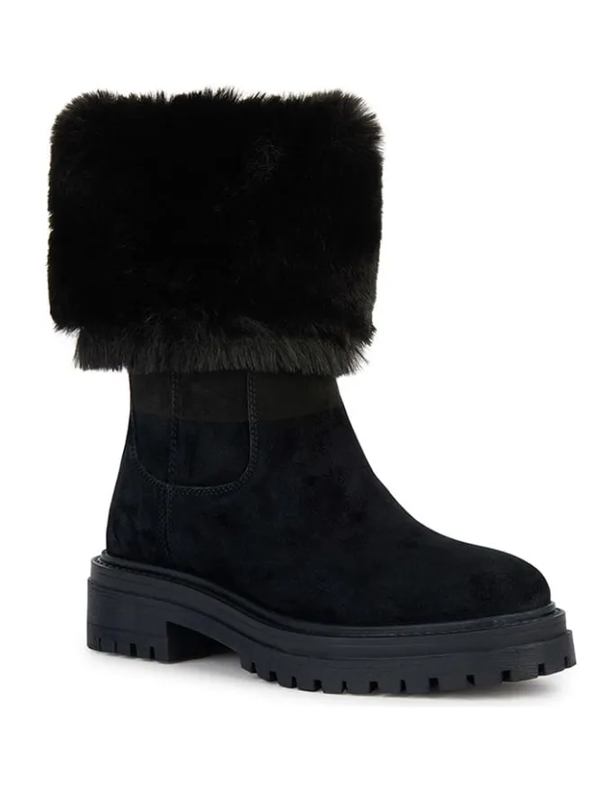 Geox Stiefel & Boots^Leder-Boots "Iridea" in Schwarz
