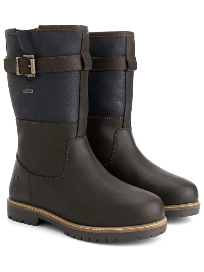TRAVELIN' Stiefel & Boots^Leder-Boots "Landvik" in Dunkelblau/ Braun