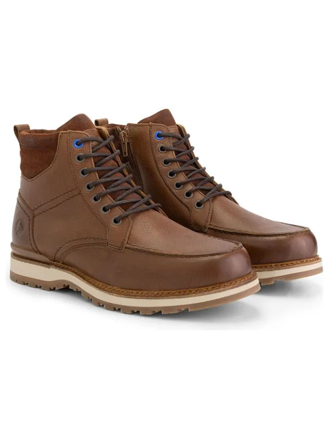 Leder-Boots "Levring" in Hellbraun>TRAVELIN' Discount