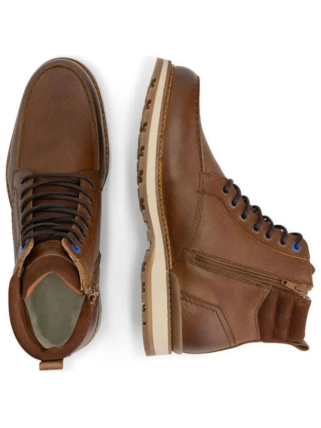 Leder-Boots "Levring" in Hellbraun>TRAVELIN' Discount