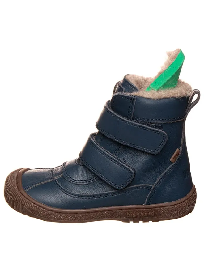 Leder-Boots "Magnus" in Dunkelblau>bisgaard Clearance