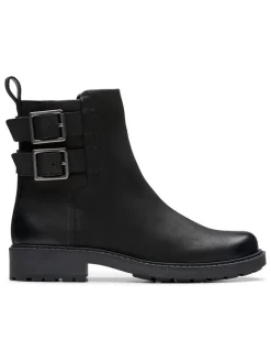 Clarks Stiefeletten^Leder-Boots "Orinoco 2" in Schwarz