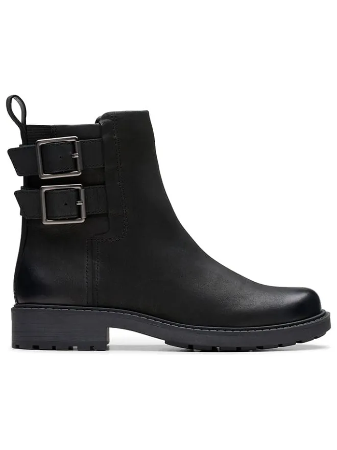 Clarks Stiefeletten^Leder-Boots "Orinoco 2" in Schwarz