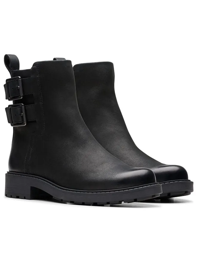 Clarks Stiefeletten^Leder-Boots "Orinoco 2" in Schwarz