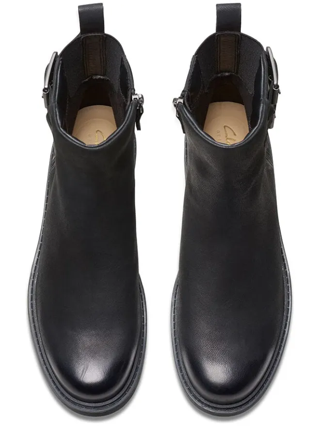 Clarks Stiefeletten^Leder-Boots "Orinoco 2" in Schwarz