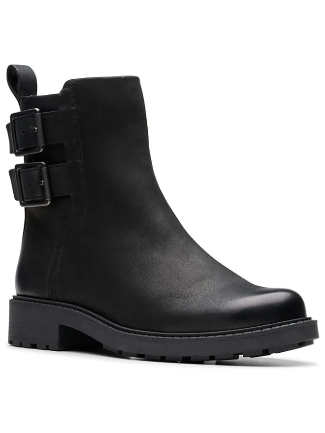 Clarks Stiefeletten^Leder-Boots "Orinoco 2" in Schwarz