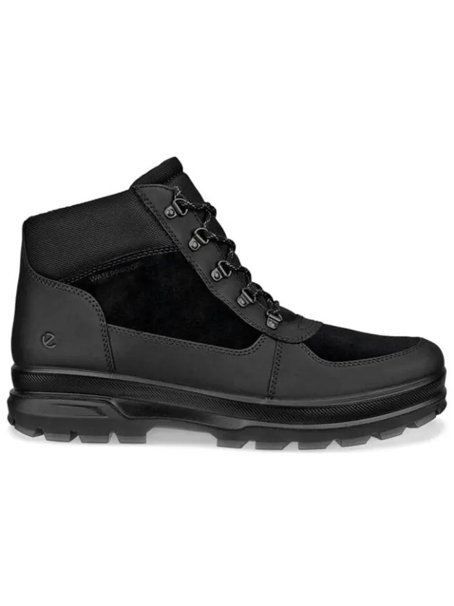 Leder-Boots "Rugged Track" in Schwarz>Ecco Hot