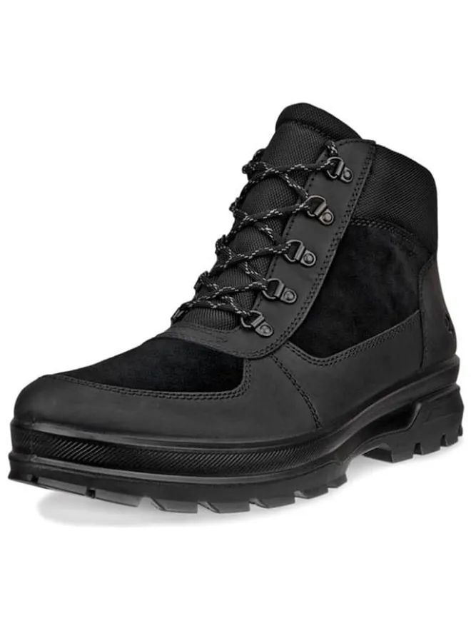 Leder-Boots "Rugged Track" in Schwarz>Ecco Hot