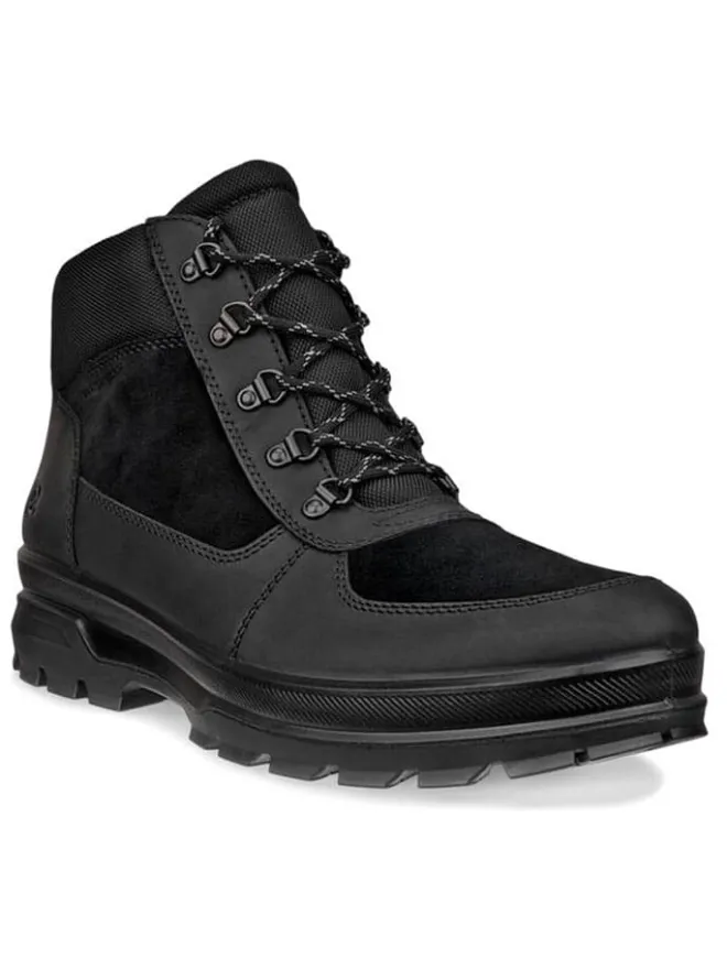 Leder-Boots "Rugged Track" in Schwarz>Ecco Hot
