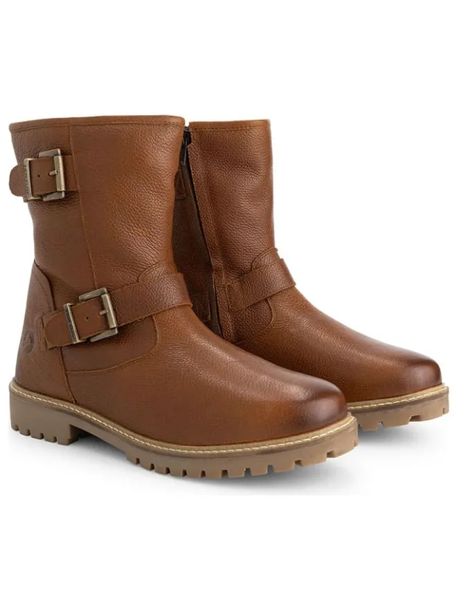 Leder-Boots "Skelde" in Hellbraun>TRAVELIN' Online