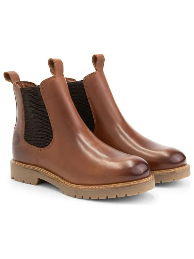 Leder-Chelsa-Boots "Rosseland" in Hellbraun>TRAVELIN' New