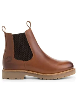 Leder-Chelsa-Boots "Rosseland" in Hellbraun>TRAVELIN' New