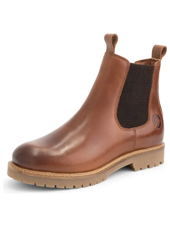 Leder-Chelsa-Boots "Rosseland" in Hellbraun>TRAVELIN' New