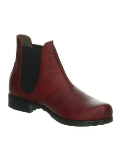 Leder-Chelsea-Boots in Rot><noscript><img width=