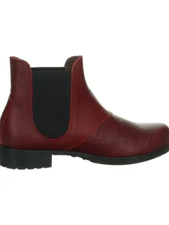 Leder-Chelsea-Boots in Rot><noscript><img width=