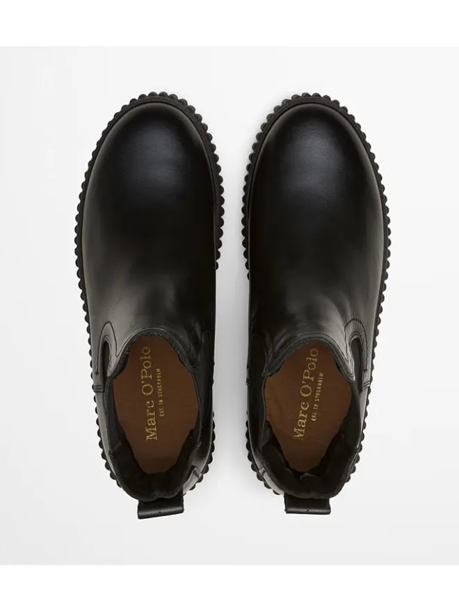 Marc O'Polo Shoes Stiefeletten^Leder-Chelsea-Boots "Bianca" in Schwarz