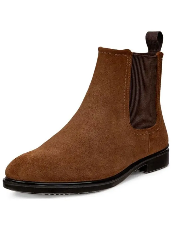 Leder-Chelsea-Boots "Classic" in Hellbraun>Ecco Clearance