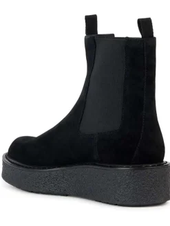 Geox Stiefeletten^Leder-Chelsea-Boots "Elidea" in Schwarz