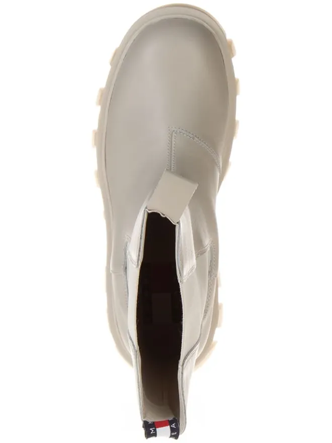 Leder-Chelsea-Boots in Beige>Tommy Hilfiger Shoes Discount