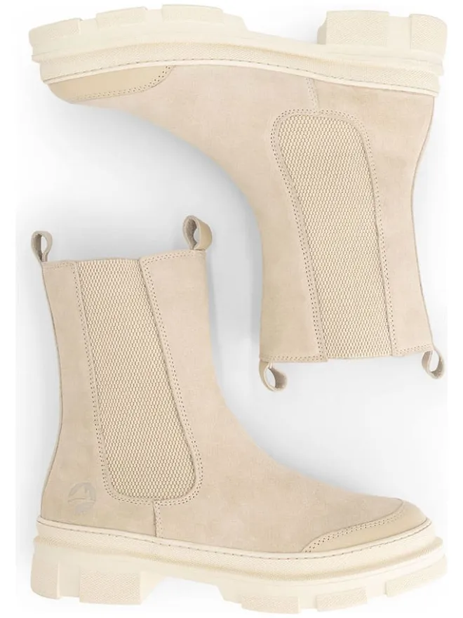 TRAVELIN' Stiefeletten^Leder-Chelsea-Boots in Beige
