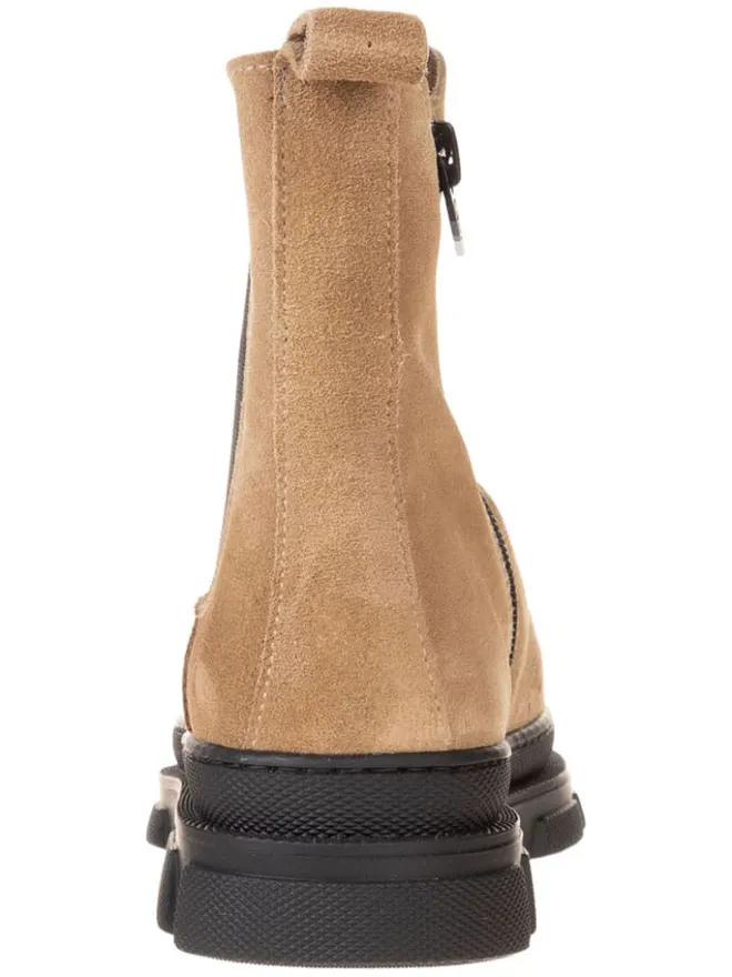 lamino Stiefeletten·Chelsea Boots^Leder-Chelsea-Boots in Beige