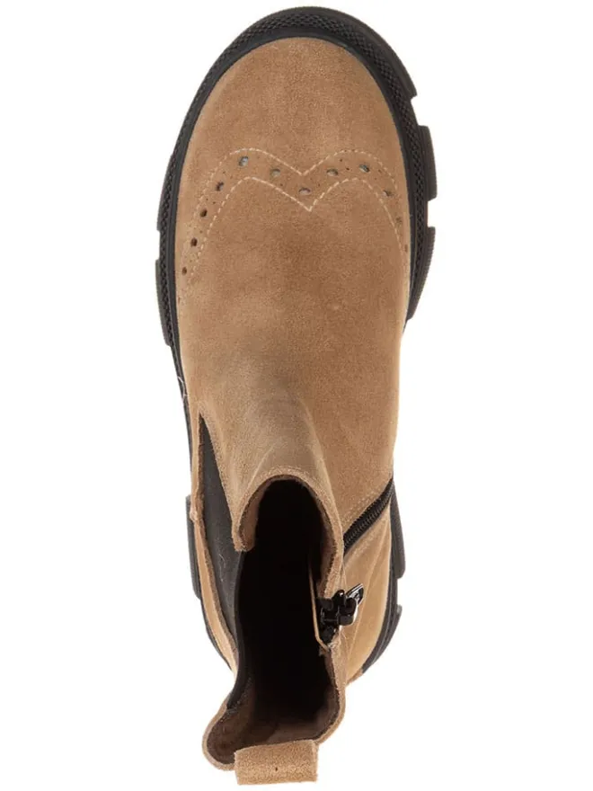 lamino Stiefeletten·Chelsea Boots^Leder-Chelsea-Boots in Beige