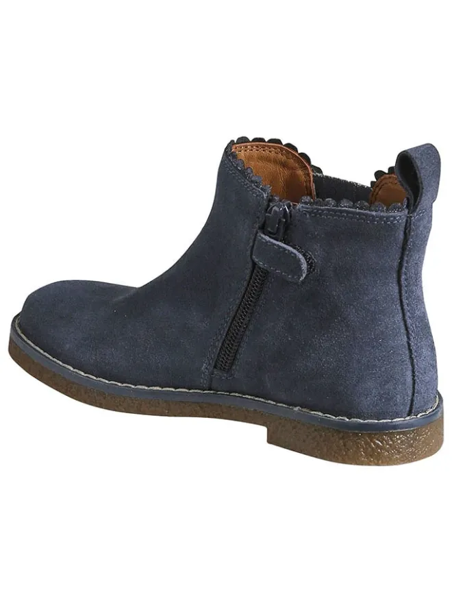 Leder-Chelsea-Boots in Blau>vertbaudet Best