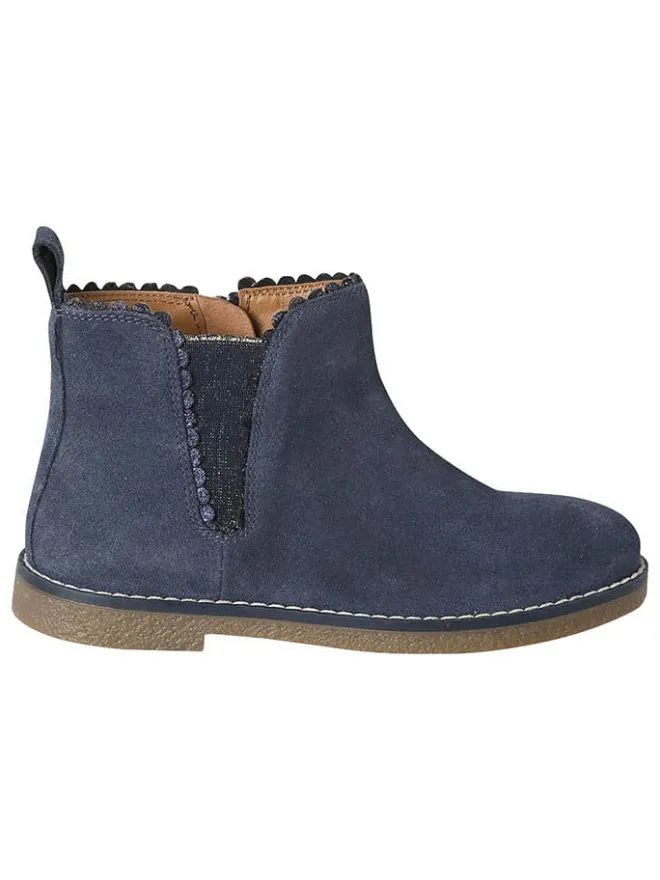 Leder-Chelsea-Boots in Blau>vertbaudet Clearance