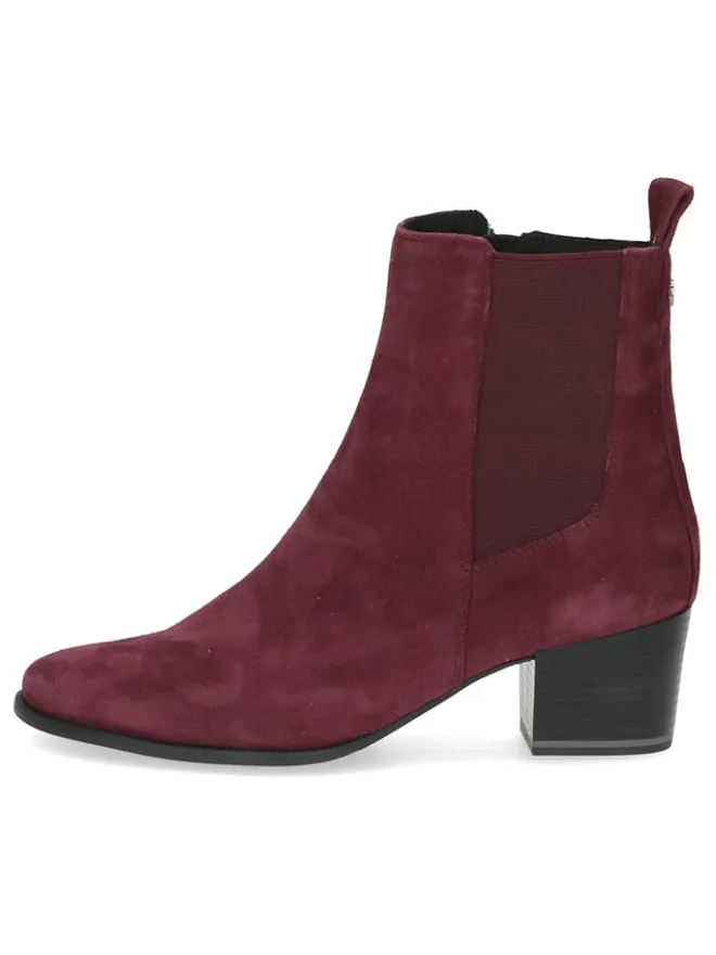 Leder-Chelsea-Boots in Bordeaux>Caprice Best