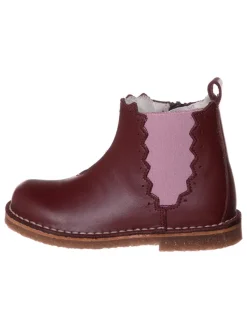 kmins Stiefeletten·Chelsea Boots^Leder-Chelsea-Boots in Bordeaux