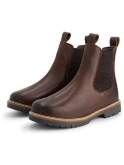 Leder-Chelsea-Boots in Braun>TRAVELIN' Discount