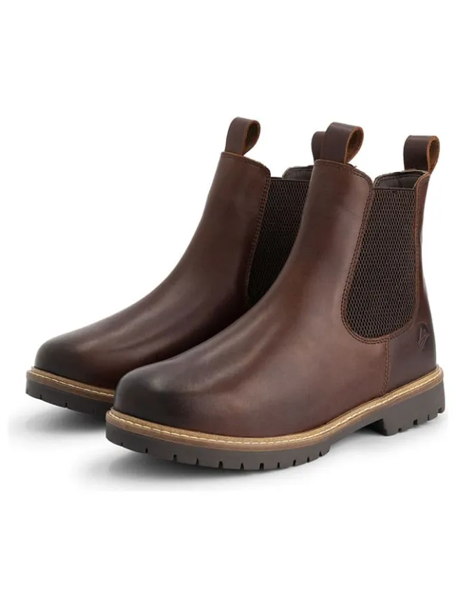Leder-Chelsea-Boots in Braun>TRAVELIN' Discount