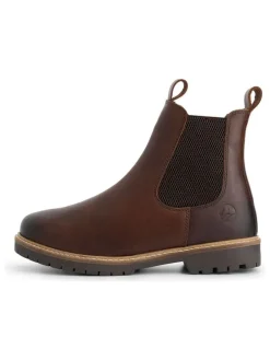 Leder-Chelsea-Boots in Braun>TRAVELIN' Discount