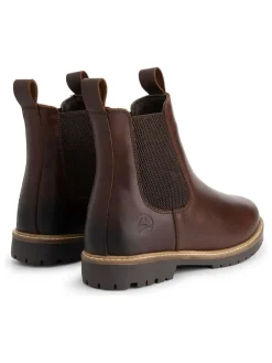 Leder-Chelsea-Boots in Braun><noscript><img width=