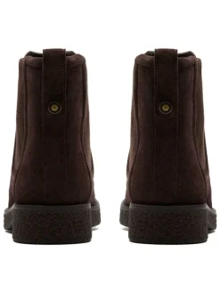 Clarks Stiefeletten^Leder-Chelsea-Boots in Braun