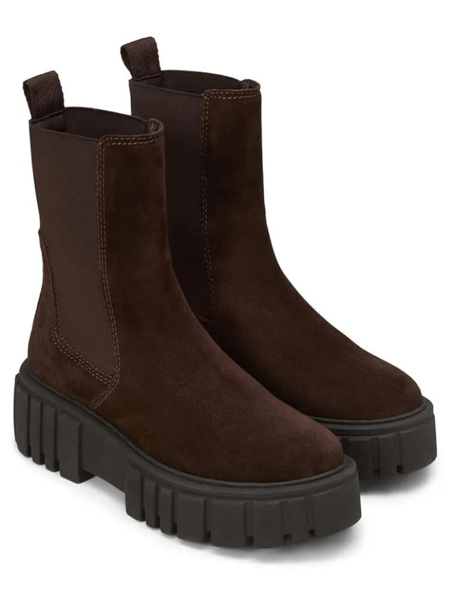 Marc O'Polo Shoes Stiefeletten^Leder-Chelsea-Boots in Braun