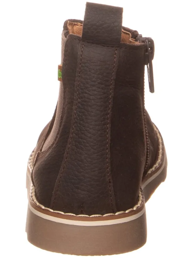 Leder-Chelsea-Boots in Braun>El Naturalista Online
