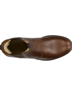 Leder-Chelsea-Boots in Braun><noscript><img width=