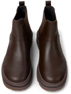 Leder-Chelsea-Boots in Braun><noscript><img width=
