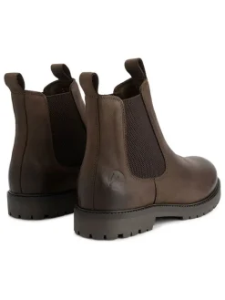 Leder-Chelsea-Boots in Braun><noscript><img width=
