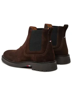 Leder-Chelsea-Boots in Braun><noscript><img width=