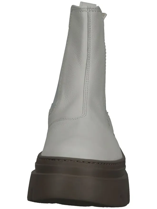 Leder-Chelsea-Boots in Creme/ Taupe>Paul Green Clearance