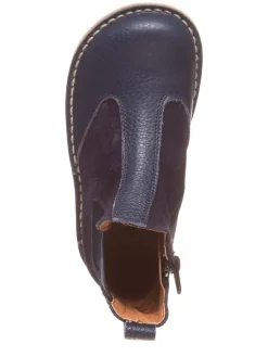 Leder-Chelsea-Boots in Dunkelblau><noscript><img width=