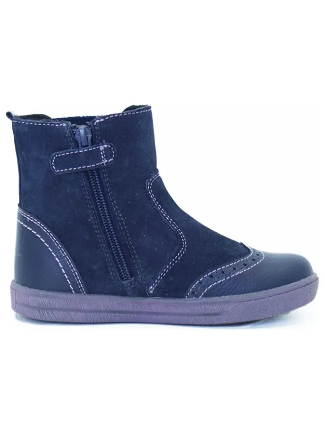 Leder-Chelsea-Boots in Dunkelblau>lamino Outlet