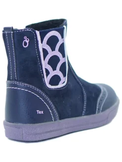 Leder-Chelsea-Boots in Dunkelblau><noscript><img width=