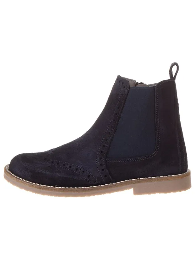 Leder-Chelsea-Boots in Dunkelblau>lamino Clearance